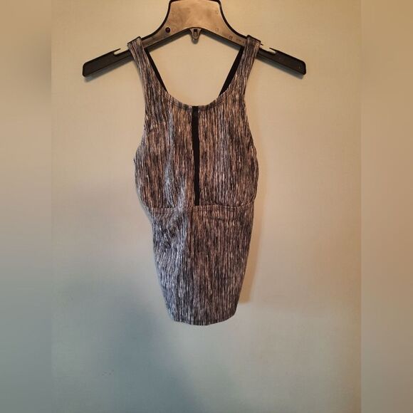Nike High-Neck Tankini Top Gray Heathered M - Picture 1 of 3